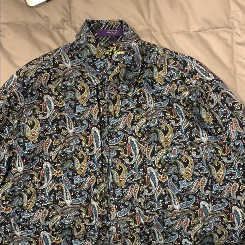 Alan Flusser Paisley Long Sleeve Dress Shirt